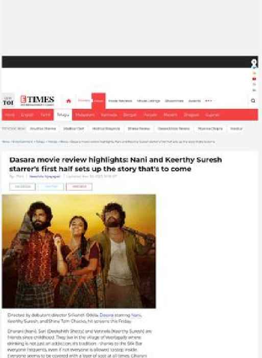 Dasara movie review highlights