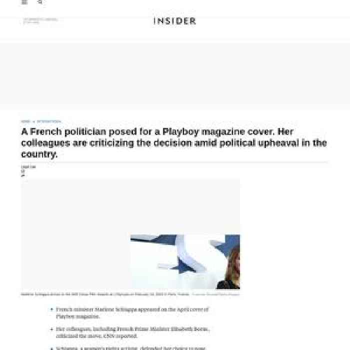 A French politician posed for a Playboy magazine cover. Her colleagues are criticizing the decision amid political upheaval in the country.