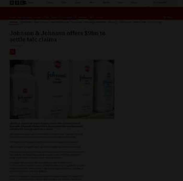 Johnson & Johnson offers $9bn to settle talc claims