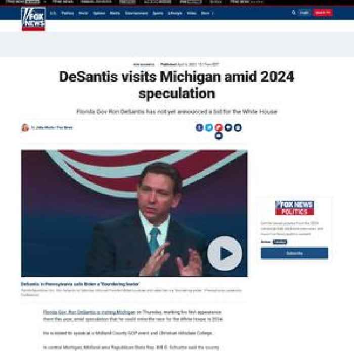 DeSantis visits Michigan amid 2024 speculation