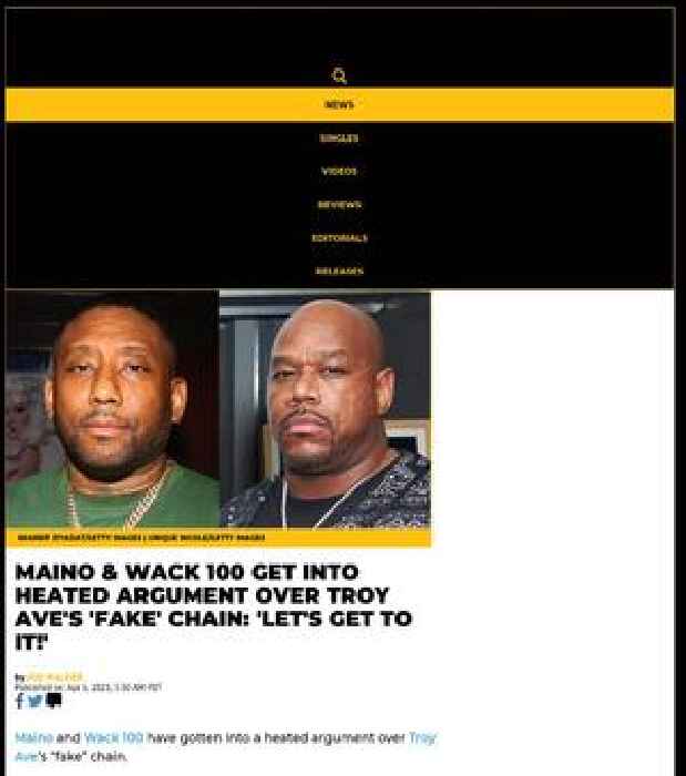 Maino & Wack 100 Get Into Heated Argument Over Troy Ave's 'Fake' Chain: 'Let's Get To It!'