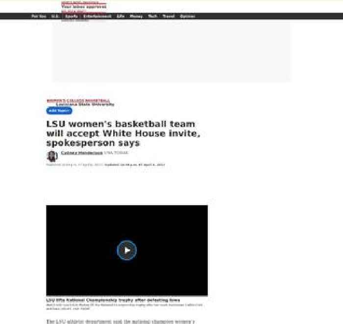 LSU women's basketball team will accept White House invite, spokesperson says