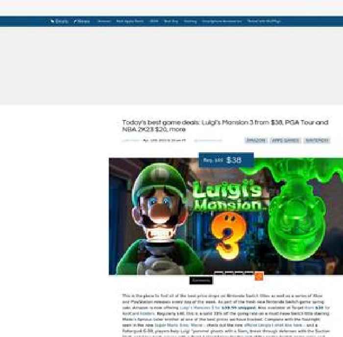 Today’s best game deals: Luigi’s Mansion 3 from $38, PGA Tour and NBA 2K23 $20, more