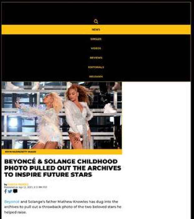 Beyoncé & Solange Childhood Photo Pulled Out The Archives To Inspire Future Stars