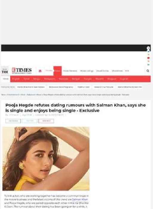 Pooja refutes dating rumours with Salman