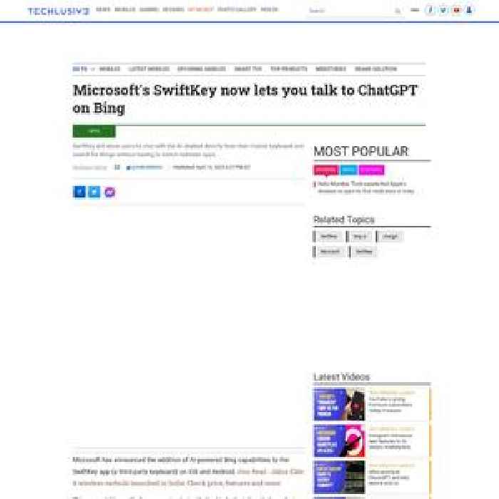 Microsoft’s SwiftKey now lets you talk to ChatGPT on Bing