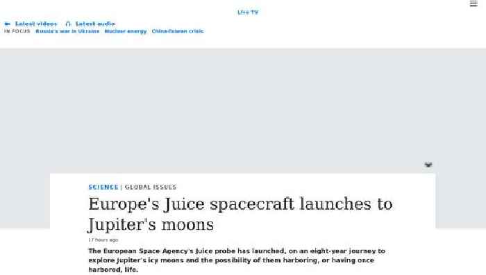 Europe's Juice spacecraft launches to Jupiter's moons