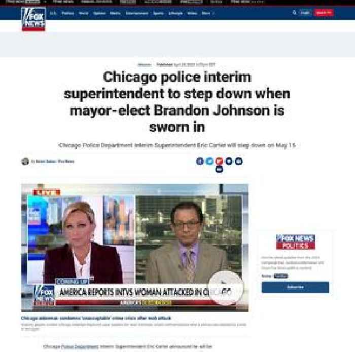 Chicago police interim superintendent to step down when mayor-elect Brandon Johnson is sworn in