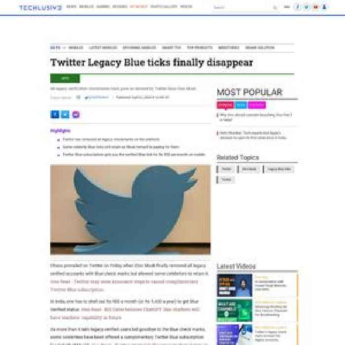 Twitter Legacy Blue ticks finally disappear