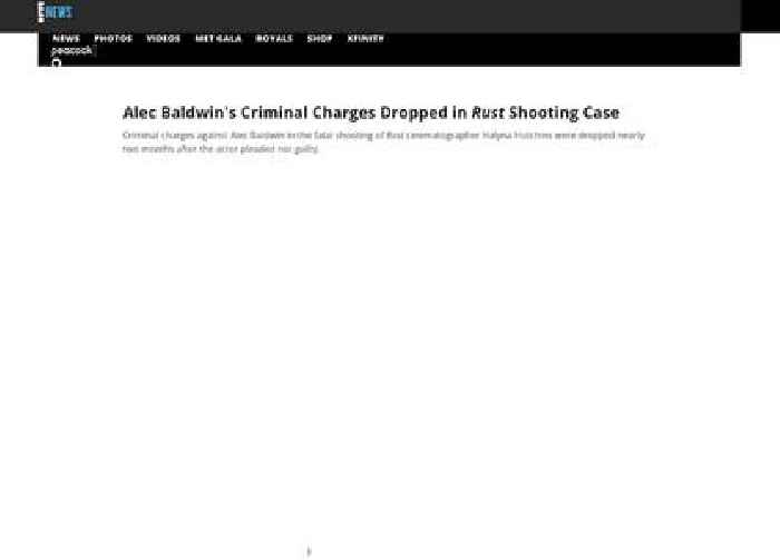 
                        Alec Baldwin's Criminal Charges Dropped in Rust Shooting Case
