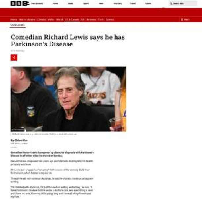 Comedian Richard Lewis says he has Parkinson's Disease