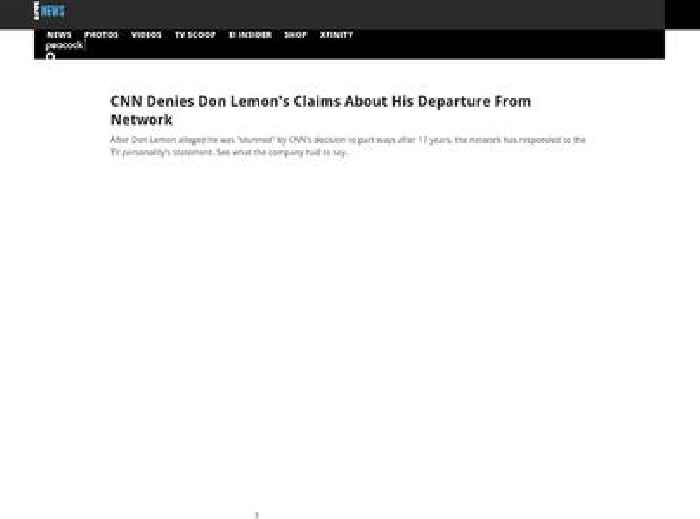
                        CNN Denies Don Lemon's Claims About His Departure From Network
