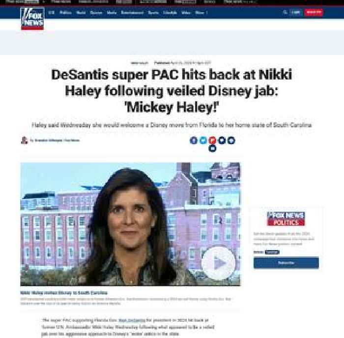 DeSantis super PAC hits back at Nikki Haley following veiled Disney jab: 'Mickey Haley!'