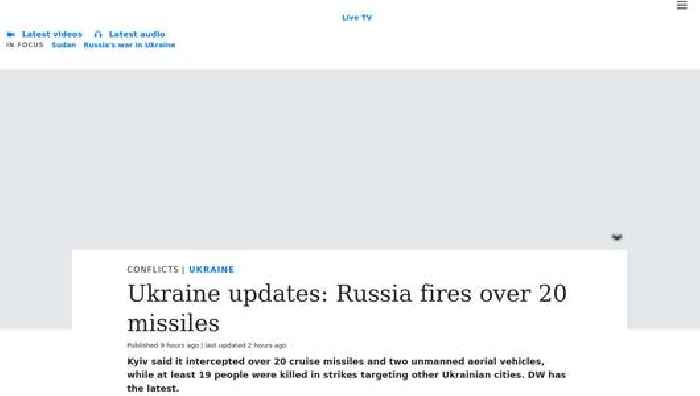 Ukraine updates: Russia fires over dozen missiles at Kyiv