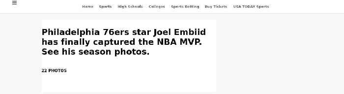 Philadelphia 76ers star Joel Embiid has finally captured the NBA MVP. See his season photos.