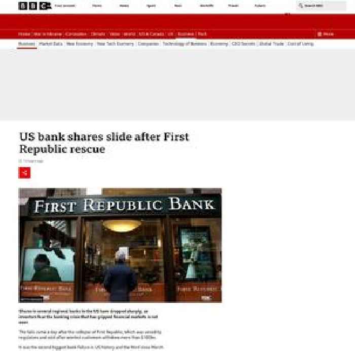 US bank shares slide after First Republic rescue