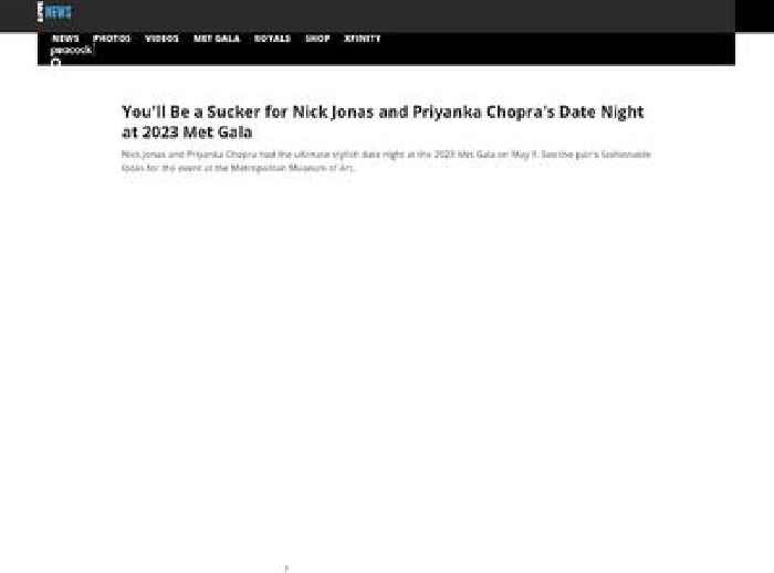 
                        You'll Be a Sucker for Nick Jonas, Priyanka Chopra's Met Gala Looks
