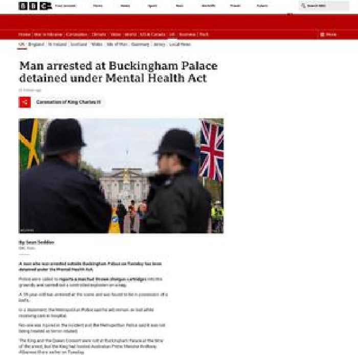 Man arrested at Buckingham Palace detained under the Mental Health Act