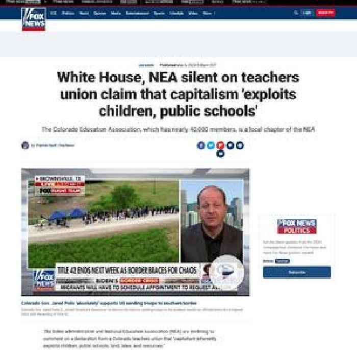White House, NEA silent on teachers union claim that capitalism 'exploits children, public schools'