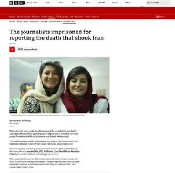 The journalists imprisoned for reporting the death that shook Iran