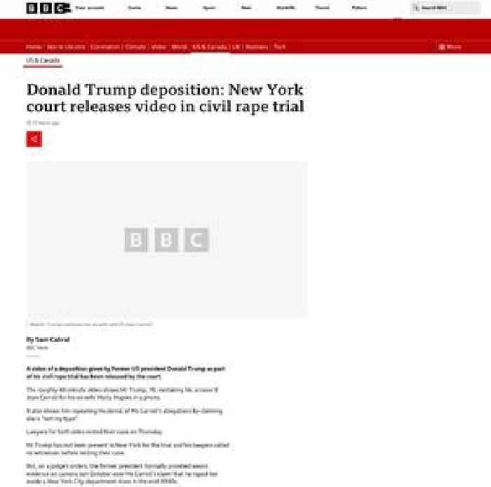 Donald Trump deposition: New York court releases video in civil rape trial