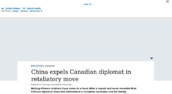 China to expel Canadian diplomat in retaliatory move