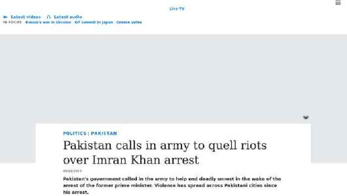 Pakistan calls in army to quell riots over Imran Khan arrest