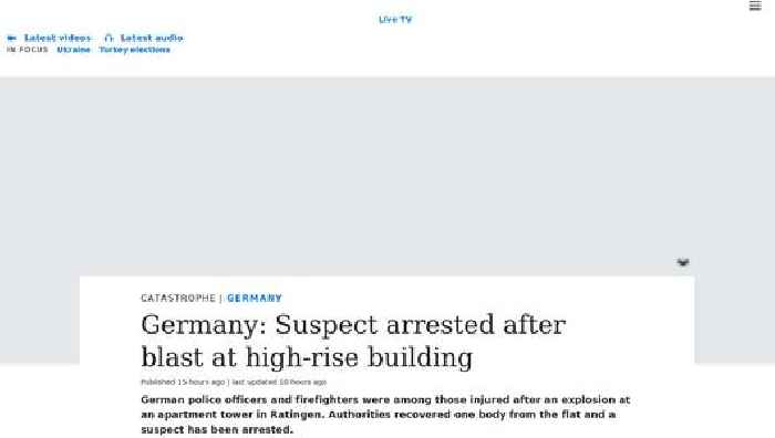 Germany: Suspect arrested after blast at high-rise building