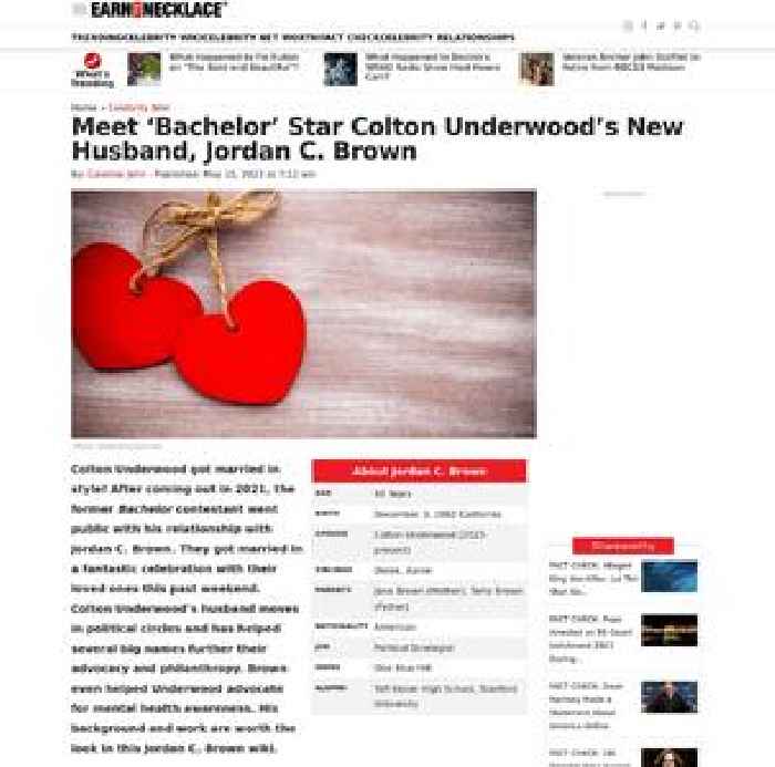 Colton Underwood Ties the Knot! Meet “The Bachelor” Star’s Husband, Jordan C. Brown