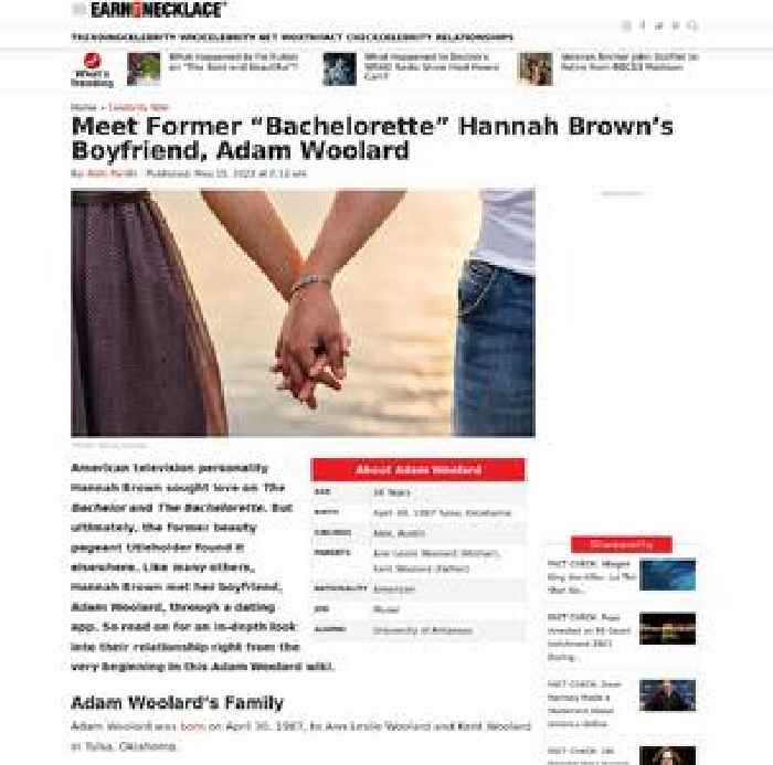 Meet Former “Bachelorette” Hannah Brown’s Boyfriend, Adam Woolard