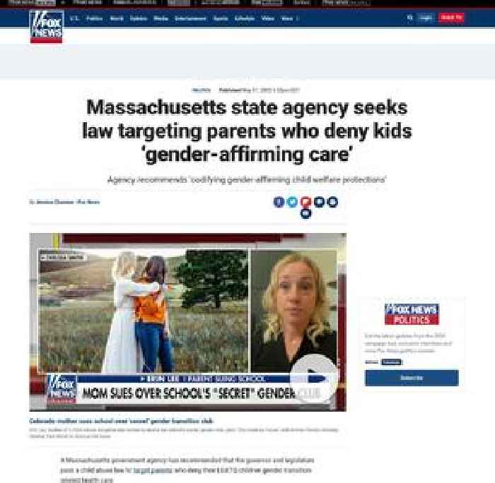 Massachusetts state agency seeks law targeting parents who deny kids ‘gender-affirming care’