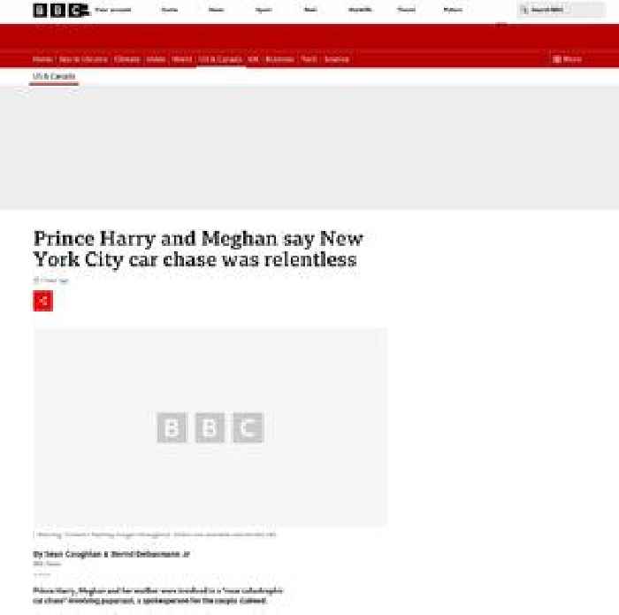 Harry and Meghan in 'near catastrophic' car chase - spokesperson