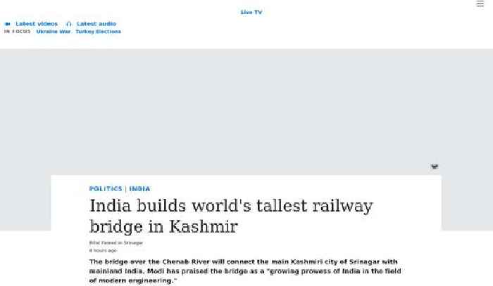 India builds world's tallest railway bridge in Kashmir
