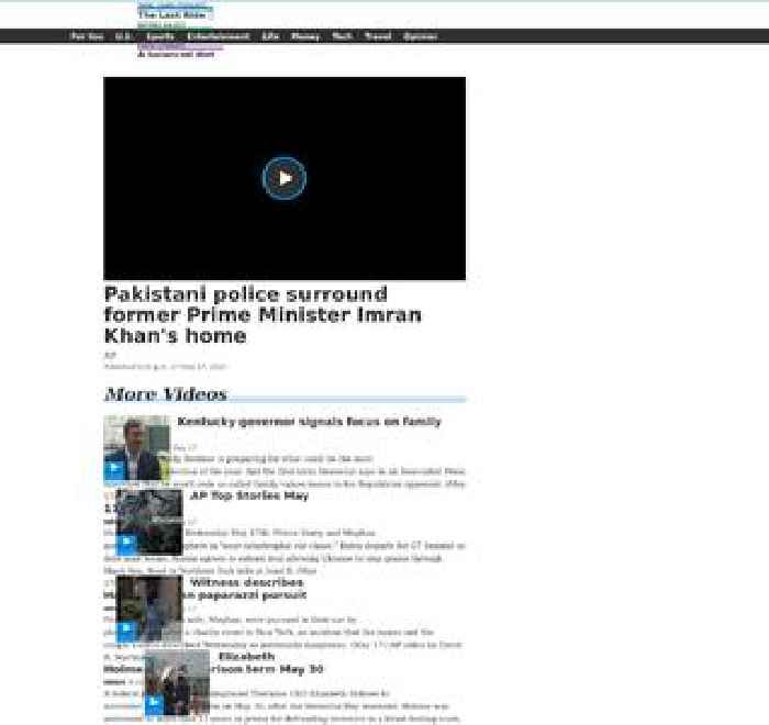 Pakistani police surround former Prime Minister Imran Khan's home