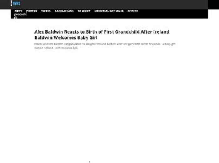 
                        Alec Baldwin Reacts to First Grandchild After Ireland Gives Birth

