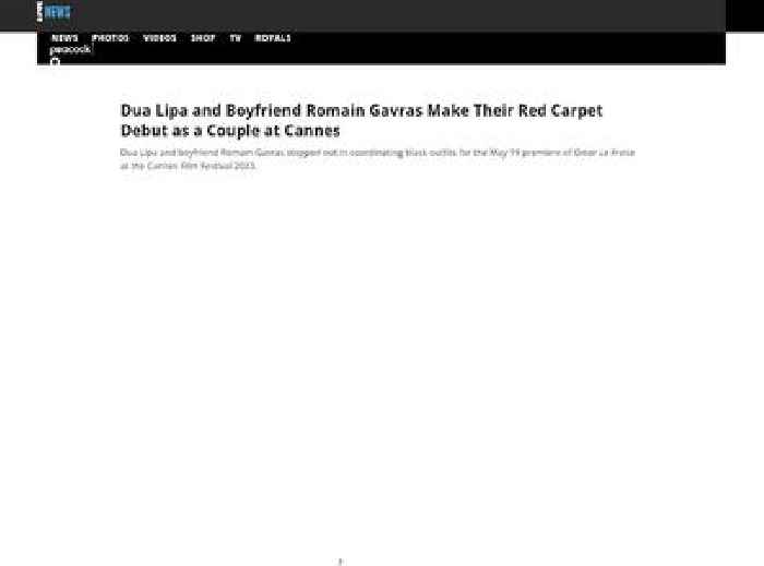 
                        Dua Lipa and Boyfriend Romain Gavras Make Their Red Carpet Debut
