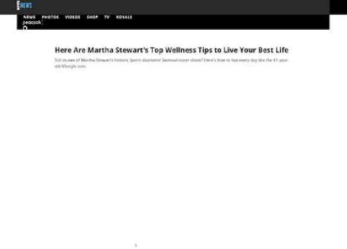
                        Martha Stewart's Top Wellness Tips Revealed
