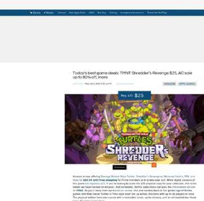 Today’s best game deals: TMNT Shredder’s Revenge $25, AC sale up to 80% off, more