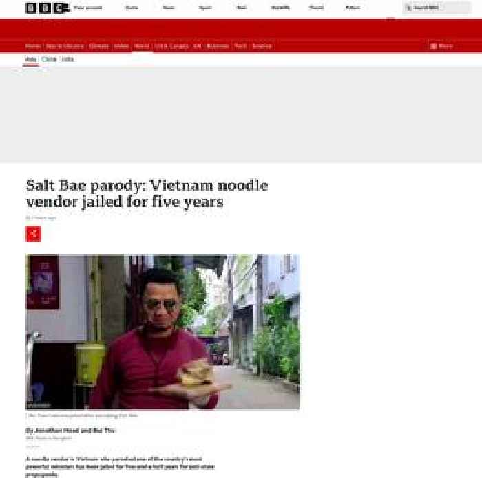 Vietnam activist jailed five years over Salt Bae parody