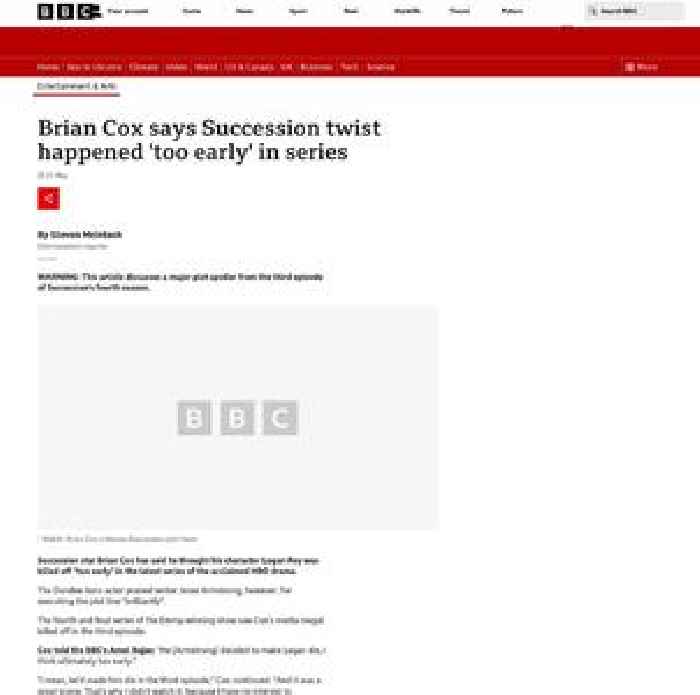 Brian Cox says Succession twist happened 'too early' in series