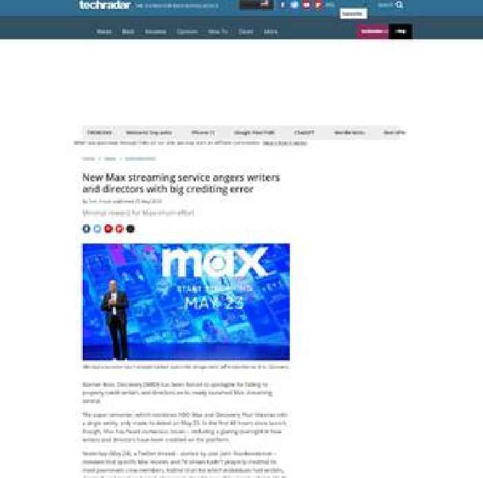  New Max streaming service angers writers and directors with big crediting error