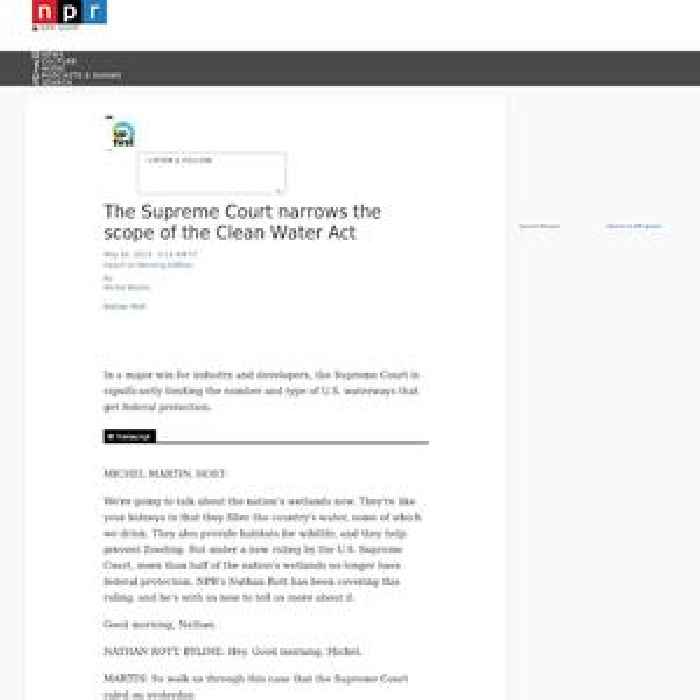 The Supreme Court narrows the scope of the Clean Water Act