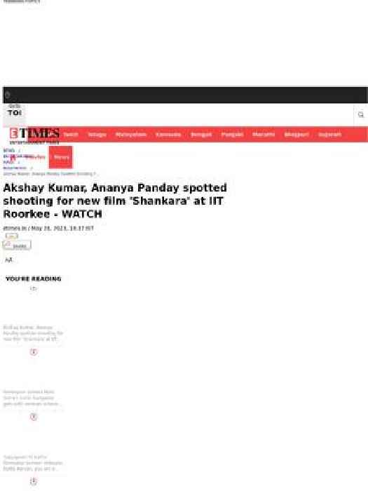 Akshay-Ananya shoot for Shankara at Roorkee