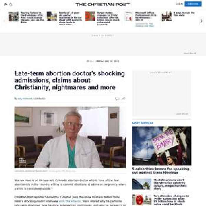 Late-term abortion doctor's shocking admissions, claims about Christianity, nightmares and more