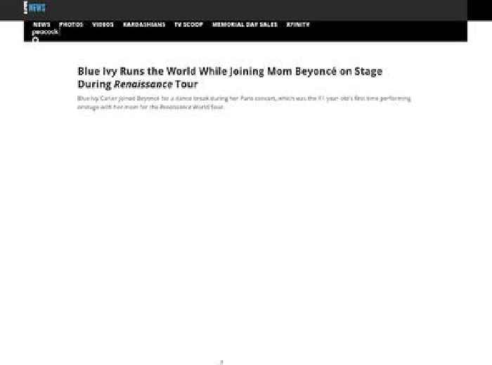 
                        Blue Ivy Runs the World While Joining Beyoncé on Stage
