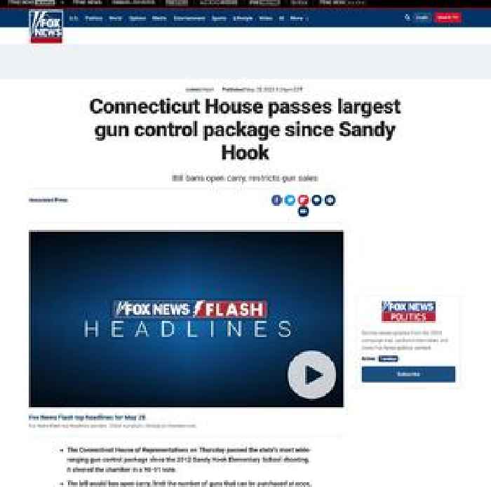 Connecticut House passes largest gun control package since Sandy Hook