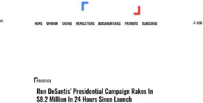 Ron DeSantis’ Presidential Campaign Rakes In $8.2 Million Since Launch