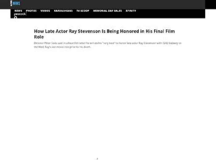
                        How Late Actor Ray Stevenson Is Being Honored in His Final Film Role
