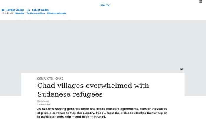 Chadian villages fill with fleeing Sudanese refugees