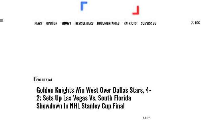 Golden Knights Win West Over Dallas Stars, 4-2; Sets Up Las Vegas Vs. South Florida Showdown In NHL Stanley Cup Final